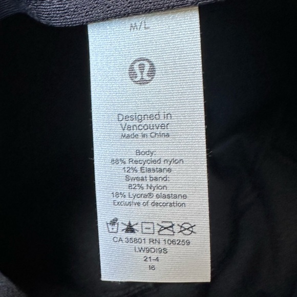 Lululemon Wide Brim Bucket Hat Strap Black Drawcord Extra Shade Sun Size M/L - Picture 10 of 11